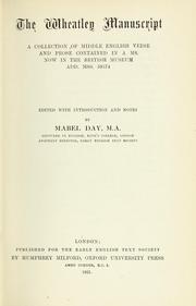 Cover of: The Wheatley manuscript by Mabel Day