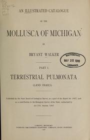 Cover of: An illustrated catalogue of the mollusca of Michigan by Walker, Bryant