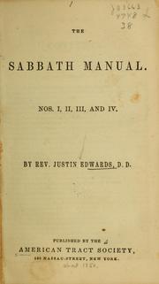 Cover of: The Sabbath manual ...