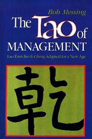 Cover of: The Tao of management: an age old study for new age managers
