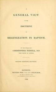 Cover of: A general view of the doctrine of regeneration in baptism