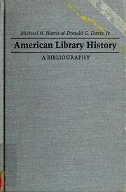 Cover of: American library history: a bibliography