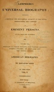 Cover of: Universal biography by John Lemprière