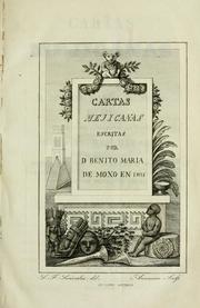 Cover of: Cartas mejicanas escritas por D. Benito María de Moxó en 1805
