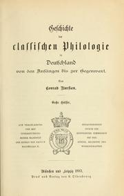 Cover of: Geschichte der classischen Philologie in Deutschland: von den Anfängen bis zur Gegenwart.