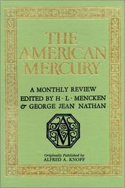 Cover of: American Mercury: Facsimile Edition of Volume I