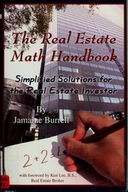 Cover of: The real estate math handbook