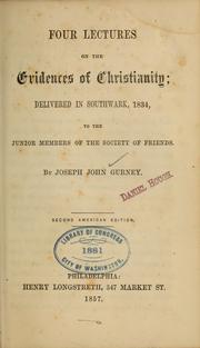 Cover of: Four lectures on the evidences of Christianity