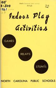 Cover of: Indoor play activities