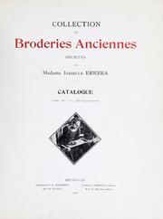 Cover of: Collection de broderies anciennes by Musées royaux d'art et d'histoire (Belgium)