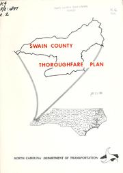 Cover of: Preliminary thoroughfare plan for Swain County, North Carolina