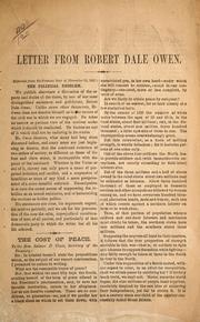Cover of: Letter from Robert Dale Owen