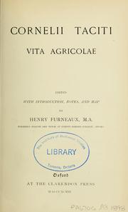 Cover of: Cornelii Taciti Vita agricolae