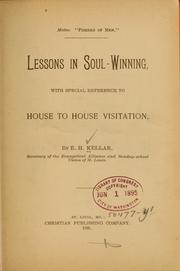 Cover of: Lessons in soul-winning by Edgar H. Kellar