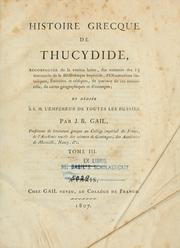 Cover of: Histoire grecque de Thucydide by Thucydides