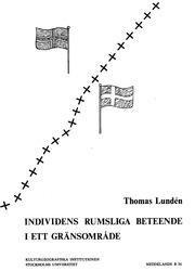 Cover of: Individens rumsliga beteende i ett gränsområde