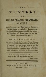 Cover of: The travels of Hildebrand Bowman, esquire by Hildebrand Bowman