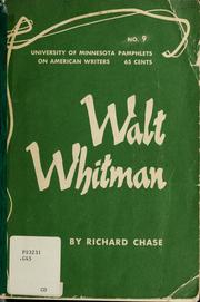 Cover of: Walt Whitman. by Richard Volney Chase