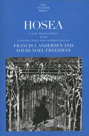 Cover of: Hosea by by Francis I. Andersen and David Noel Freedman