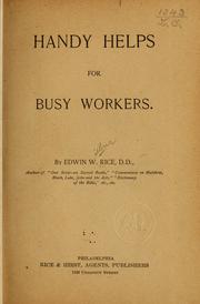 Cover of: Handy helps for busy workers