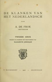 Cover of: De klanken van bet Nederlandsch