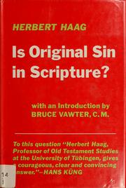 Cover of: Is original sin in Scripture? by Herbert Haag