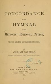 Cover of: A concordance to the hymnal of the Methodist ...: church