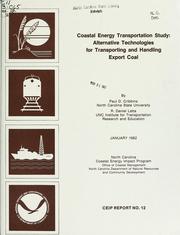 Cover of: Alternative technologies for transporting and handling export coal by Paul Day Cribbins