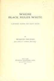 Cover of: Where black rules white by Hesketh Vernon Hesketh-Prichard, Hesketh Vernon Hesketh-Prichard