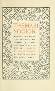 Cover of: The Mabinogion by Lady Charlotte Guest