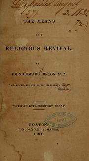 Cover of: The means of a religious revival.