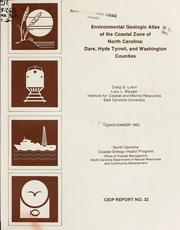Cover of: Environmental geologic atlas of the North Carolina coastal zone: Dare, Hyde, Tyrrell, and Washington counties