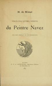 Cover of: Vingt-cinq lettres inédites du peintre Navez