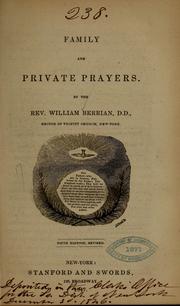 Cover of: Family and private prayers