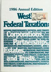 Cover of: 1986 Edition West's Federal Taxation: corporations, partnerships, estates and trusts