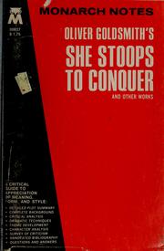 Cover of: Goldsmith's She stoops to conquer, and other works