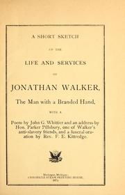 Cover of: A short sketch of the life and services of Jonathan Walker by W. M. Harford