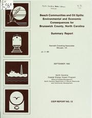 Cover of: Beach communities and oil spills by Kenneth Creveling Associates
