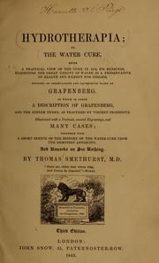 Hydrotherapia, or, The water cure by Thomas Smethurst