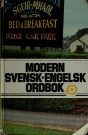 Cover of: Modern svensk-engelsk ordbok by 