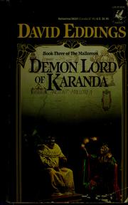 Cover of: Demon lord of Karanda by David Eddings