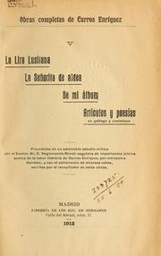 Cover of: La lira lusitana: La señorita de aldea, De mi álbum, Artículos y poesías en gallego y castellano