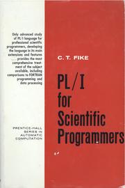 Cover of: PL/I for scientific programmers