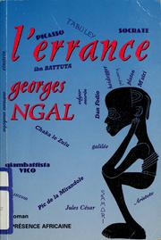Cover of: L'errance: roman