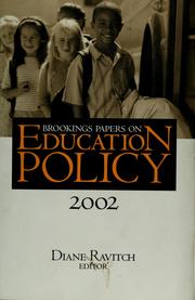 Cover of: Brookings papers on education policy, 2002