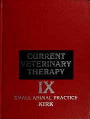 Cover of: Current veterinary therapy IX: small animal practice