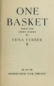 Cover of: One basket by Edna Ferber