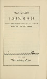 Cover of: The portable Conrad: ed., with an introd. and notes by Morton Dauwen Zabel.