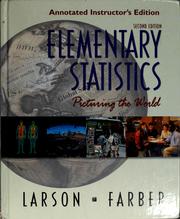 Cover of: Elementary statistics by Ron Larson