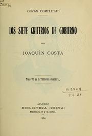 Cover of: Los siete criterios de gobierno